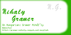 mihaly gramer business card